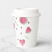 Gobelets En Papier One in a Melon Cute Watermelon Girl 1er anniversai (Verso)