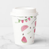 Gobelets En Papier One in a Melon Cute Watermelon Girl 1er anniversai (Recto)