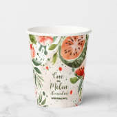 Gobelets En Papier 'One in a Melon' mignonne Watermelon fille 1er ann (Verso)