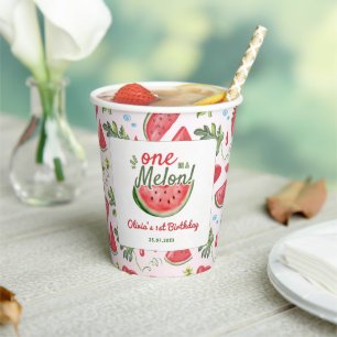 Gobelets En Papier One in the Melon 1st Bird Summer Party