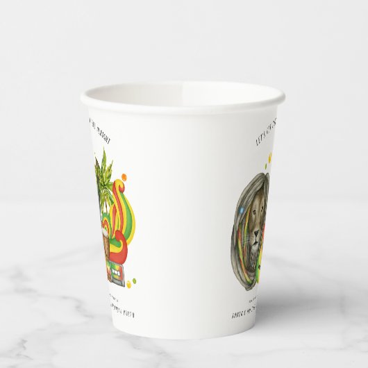 Gobelets En Papier One Love First Birthday Party (Gauche)