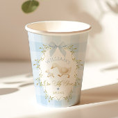 Gobelets En Papier One Silly Goose Blue Gingham Boy 1st Birthday