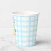 Gobelets En Papier One Silly Goose Boy 1er Anniversaire bleu plaid (Droite)