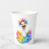 Gobelets En Papier One Silly Goose Rainbow Baby Shower (Recto)