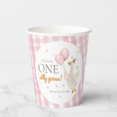 Gobelets En Papier One Silly Goose Spring Party Farm First Birthday (Verso)