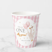 Gobelets En Papier One Silly Goose Spring Party Farm First Birthday (Recto)