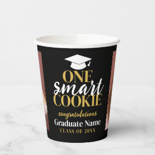 Gobelets En Papier One Smart Cookie - Moderne Graduation 2 Photos