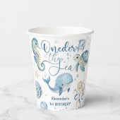 Gobelets En Papier ONEder The Sea Boy 1er Anniversaire Mignonne Océan (Verso)