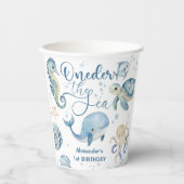 Gobelets En Papier ONEder The Sea Boy 1er Anniversaire Mignonne Océan (Recto)