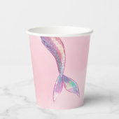 Gobelets En Papier Oneder The Sea Flower Glitter Mermaid Tail (Verso)