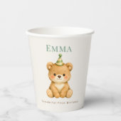 Gobelets En Papier Onederful Bear First Birthday Paper Cups (Recto)