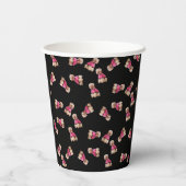 Gobelets En Papier Oodles of Poodles (Rose on Black) Party (Verso)