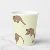 Gobelets En Papier Opossums à queue annelée (Recto)