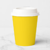 Gobelets En Papier Or Jaune Solide Chaud (Verso)