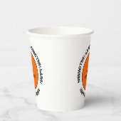 Gobelets En Papier Orange Black Scary Éffrayant Moderne Joyeux Hallow (Gauche)