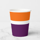 Gobelets En Papier Orange blanc violet couleur pâle Conception des bl (Verso)