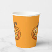 Gobelets En Papier Orange Cartoon Jack-o'-lantern Citrouille Hallowee (Droite)