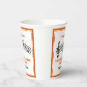 Gobelets En Papier Orange Choir Custom High School Party (Gauche)