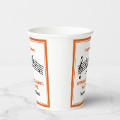 Gobelets En Papier Orange Choir Custom High School Party (Droite)