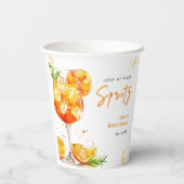 Gobelets En Papier Orange Cocktail Love at First Spritz Enterrement d (Verso)