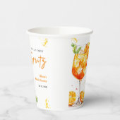 Gobelets En Papier Orange Cocktail Love at First Spritz Enterrement d (Gauche)