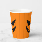 Gobelets En Papier Orange effrayant Jack O'Lantern fête d'Halloween (Gauche)