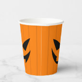 Gobelets En Papier Orange effrayant Jack O'Lantern fête d'Halloween (Droite)