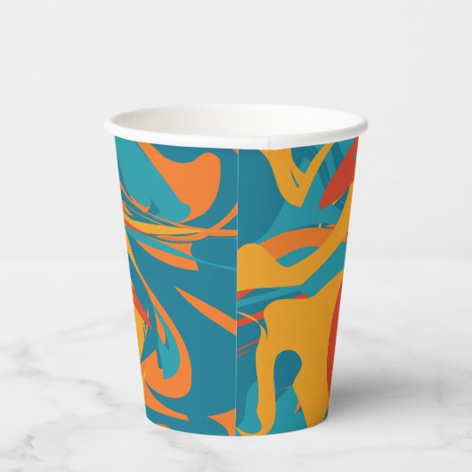 Gobelets En Papier Orange et Thanksgiving Turquoise (Droite)