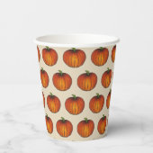 Gobelets En Papier Orange Harvest Citrouille Halloween Thanksgiving F (Verso)