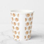 Gobelets En Papier Orange Little Citrouille Motif Baby shower d'autom (Droite)