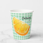 Gobelets En Papier Orange, orange (Verso)