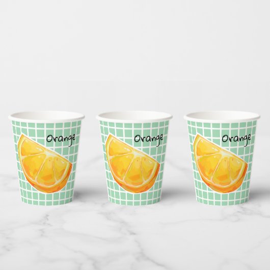 Gobelets En Papier Orange, orange (Multi)