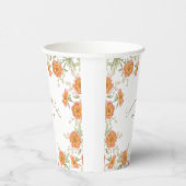 Gobelets En Papier Orange Rose Wedding (Droite)
