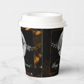 Gobelets En Papier Orange Witch Silhouette Halloween (Droite)