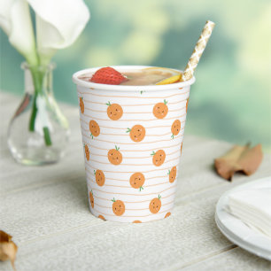 Gobelets En Papier Oranges mites Imprimer - Coupes en papier