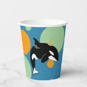 Gobelets En Papier Orca Killer Whale Anniversaire (Recto)