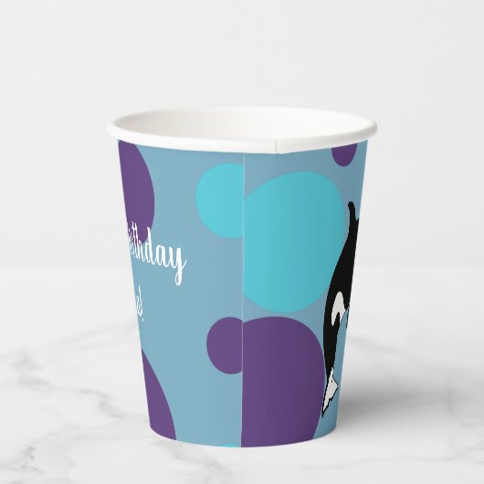 Gobelets En Papier Orca Killer Whale Anniversaire (Droite)