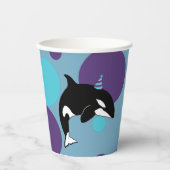 Gobelets En Papier Orca Killer Whale Anniversaire (Recto)
