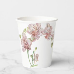 Gobelets En Papier Orchidée à main levée