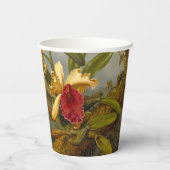 Gobelets En Papier Orchidées et colibri Heade (Verso)