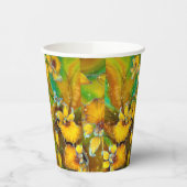 Gobelets En Papier Orchidées Jaunes Magique Or Étoiles Vert (Gauche)