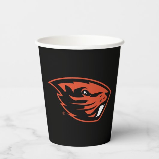 Gobelets En Papier Oregon State Beavers | Tête de castor (Verso)