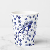 Gobelets En Papier Oriental Sakura Motif (Recto)