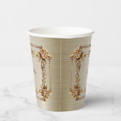 Gobelets En Papier Orné Or de la Partie Rectangle Fleurs Dimond brill (Droite)