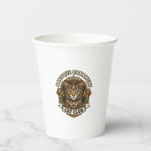 Gobelets En Papier Ornement baroque Chat Cadeau amateur de chat - Orn