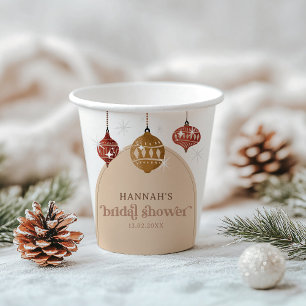 Gobelets En Papier Ornement de boule de Noël Rétro Bohème Cadeau de m