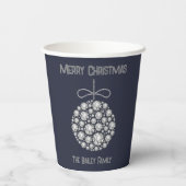 Gobelets En Papier Ornement de Noël au diamant (Verso)