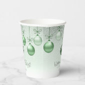 Gobelets En Papier Ornements de Noël Green ID251 (Droite)