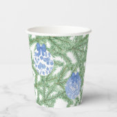 Gobelets En Papier Ornements de Noël Monogramme Fête de fiançailles (Verso)