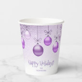 Gobelets En Papier Ornements de Noël Purple ID251 (Verso)